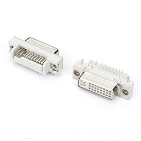 DVI 24+5 鉚合 90度 白膠